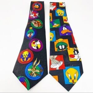 Looney Tunes Mania Vintage 1993 Ties Lot of 2